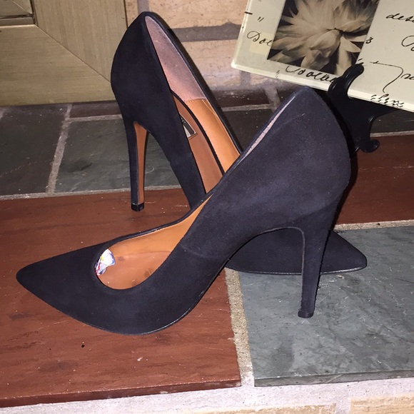 TopShop Black Heels Size 36/6 Made in Spain - Picture 2 of 8